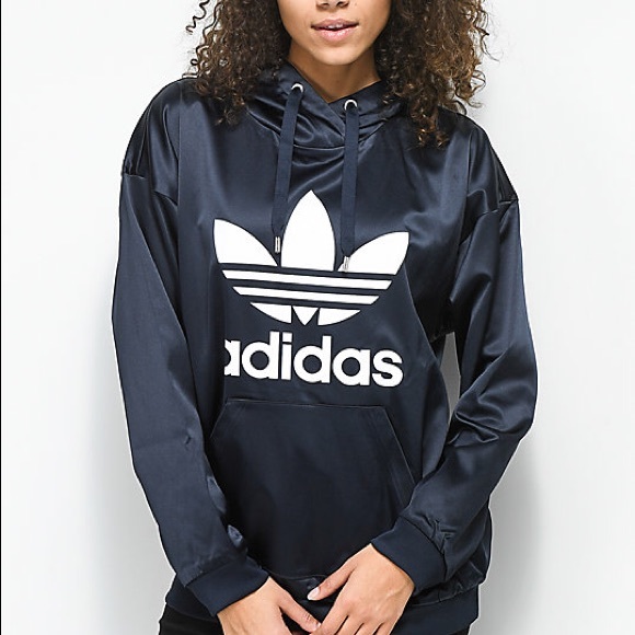 navy blue adidas hoodie womens